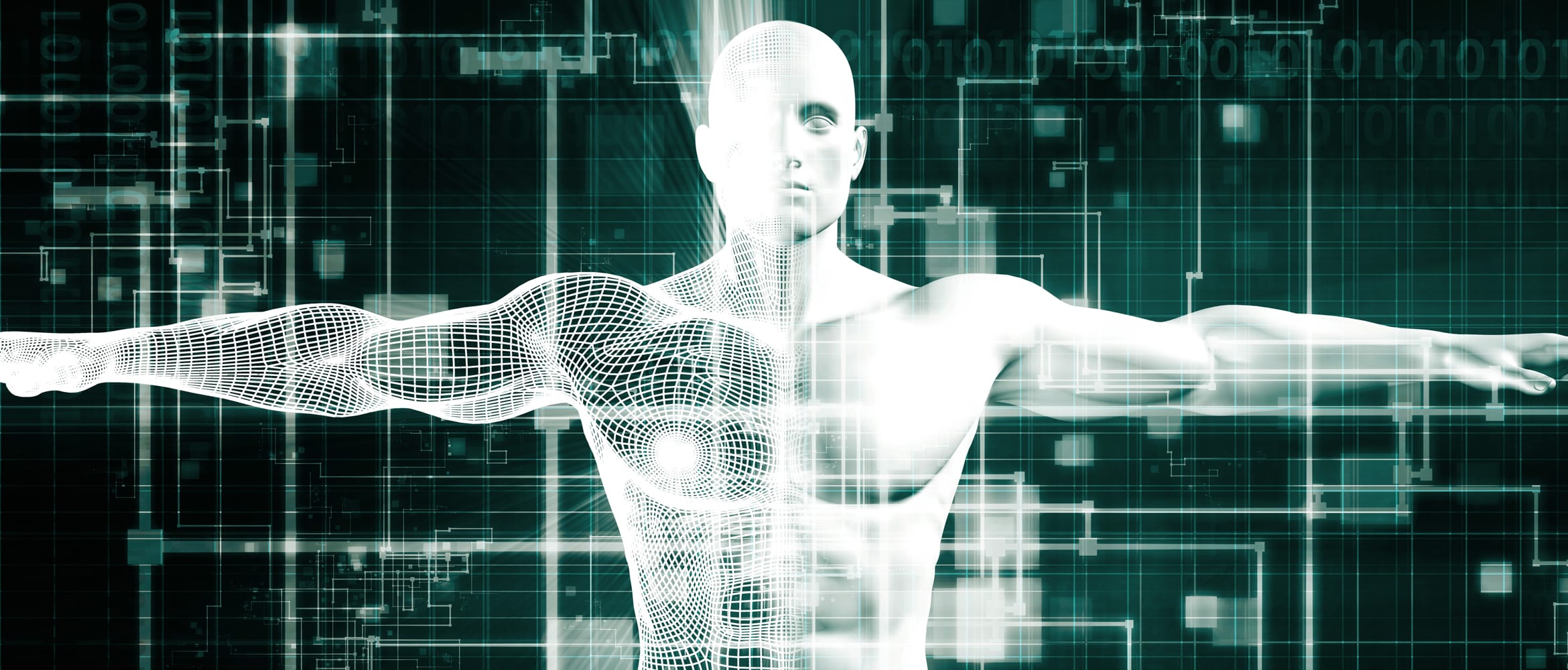 holographic representation of human body to highlight digital analytical advances in healthcare