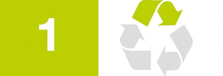 Blog image icon and number for 10 ways to help the environment: 1) Recycle your Brother print cartridges