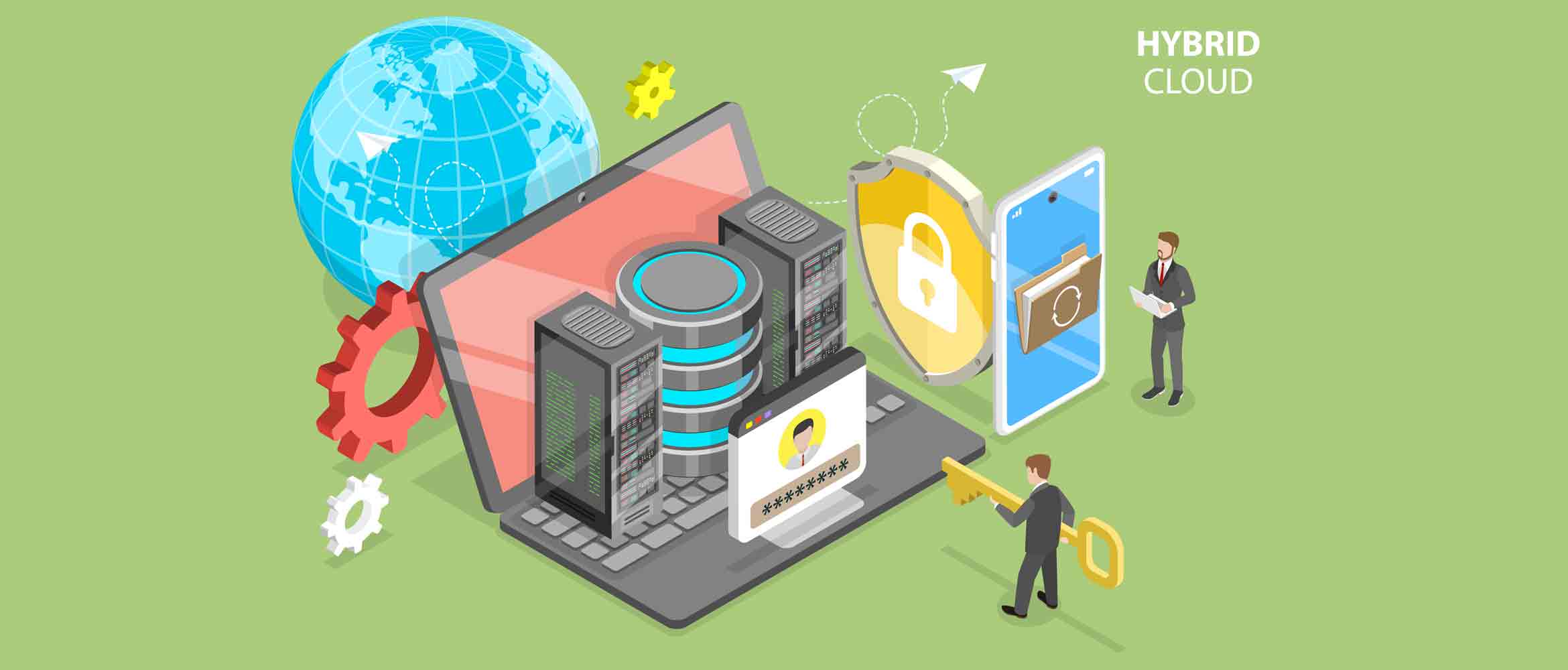 Illustration of a cloud based set up