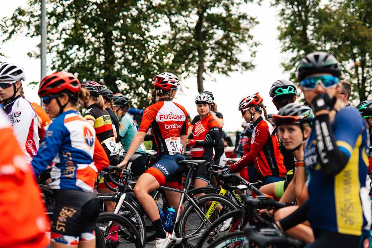 Fusion RT riders amongst other cycling competitors