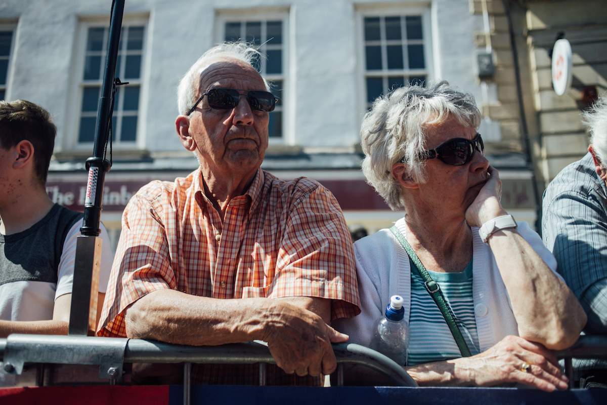 Spectators watching the space