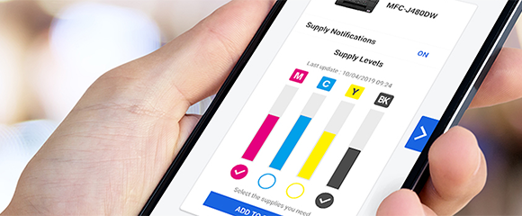 brother my supplies app in use