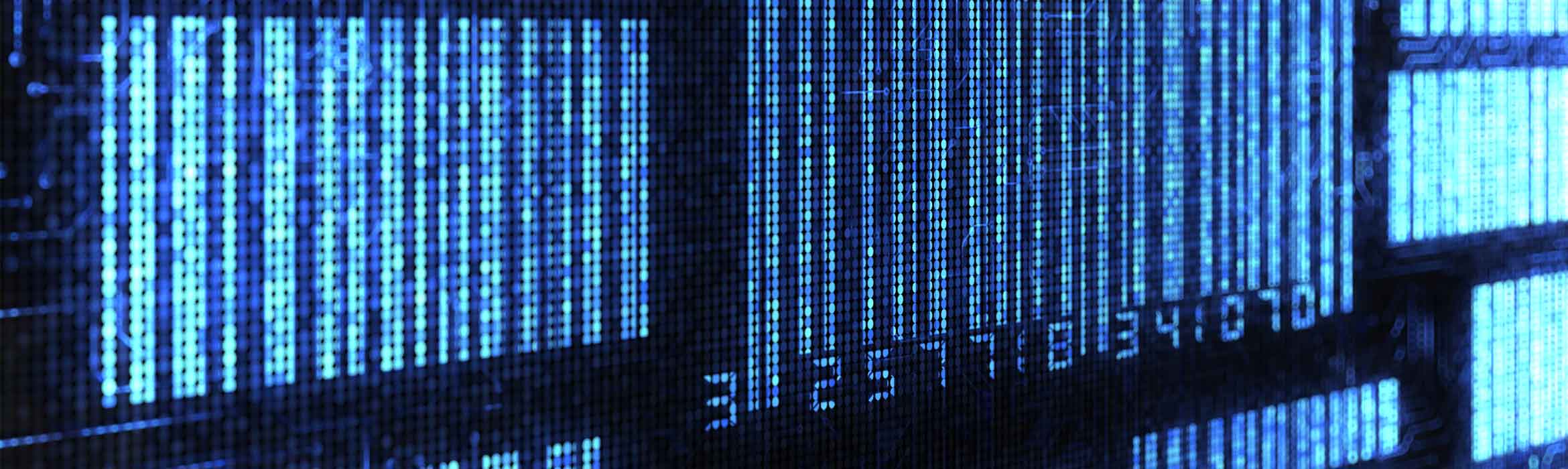 A screen of barcodes