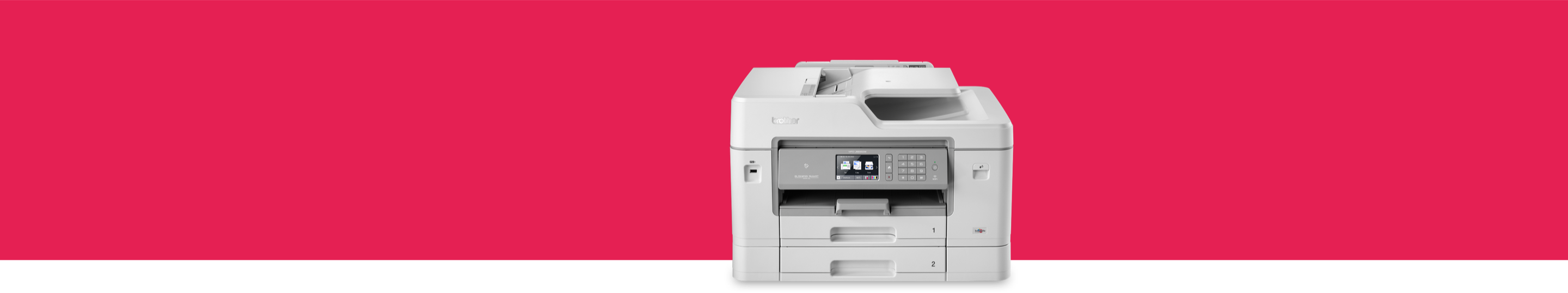a dedicated a3 inkjet printer on a red background