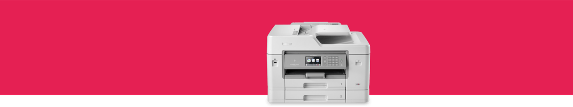 a dedicated a3 inkjet printer on a red background