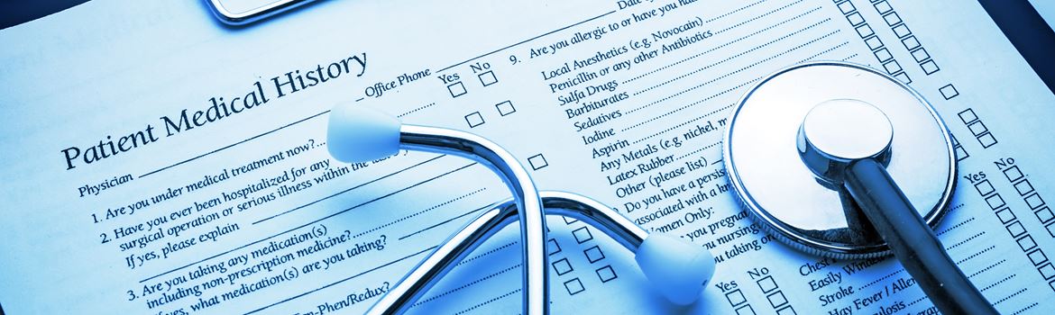 Patient medical history form