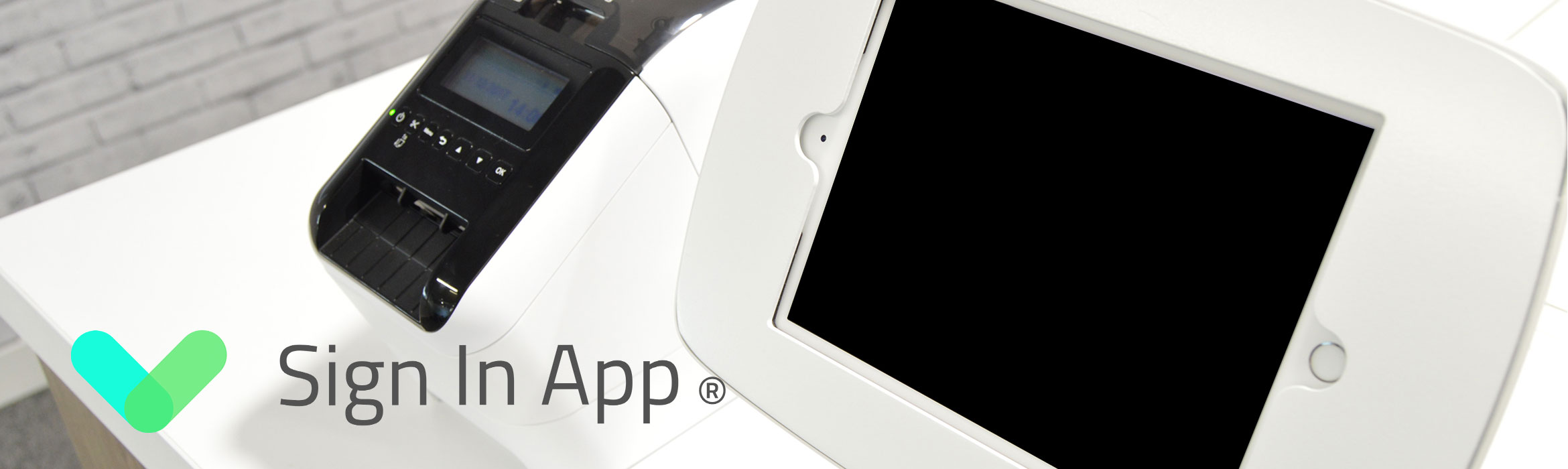 Brother QL Labeller and touch screen sign in visitor management software