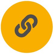 Icon for Pro-Tape showing links of a chain to indicate strong adhesives, tough materials