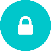 Secure closed lock logo