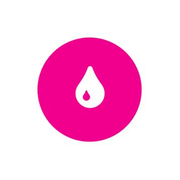 Ink on pink background icon