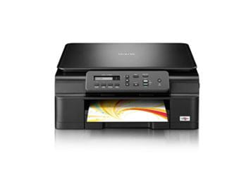 Brother printer with colour document in output tray