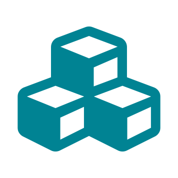Icon of three stacked cubes