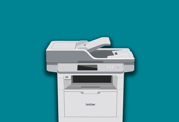 Illustrated Brother printer