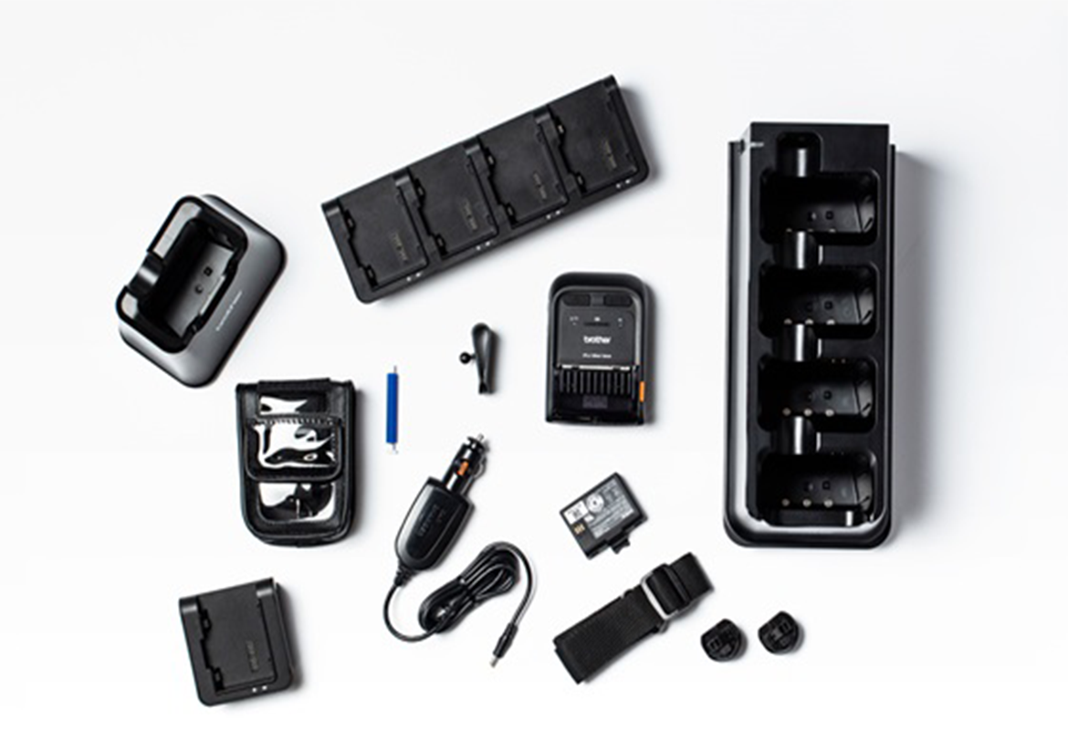 Brother's RJ printer and a selection of accessories