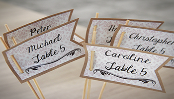 wedding table name tags 