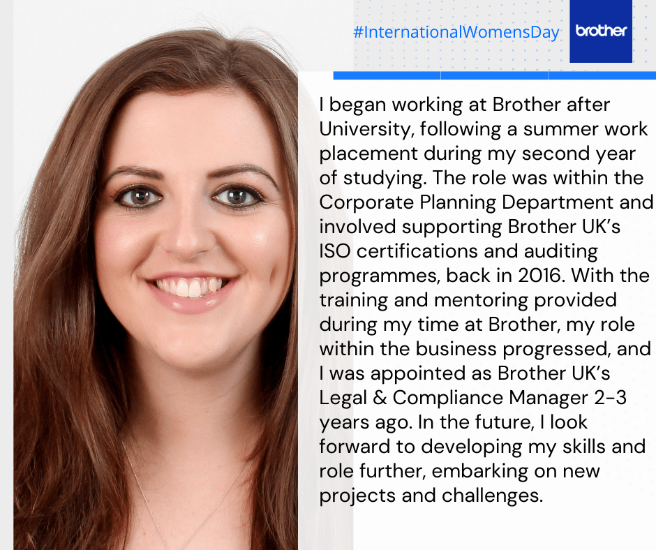 Portrait and bio of Kate Ashworth to celebrate international women's day