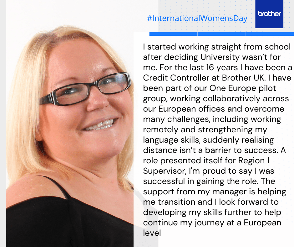 Portrait and bio of Tina Ditcher to celebrate international women's day