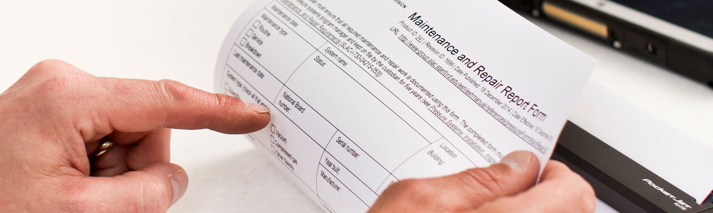 maintenance repair report form repairs service
