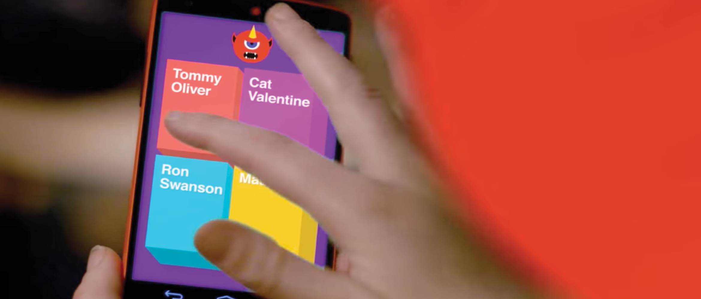 Close-up of a child's hand while they are using a smartphone
