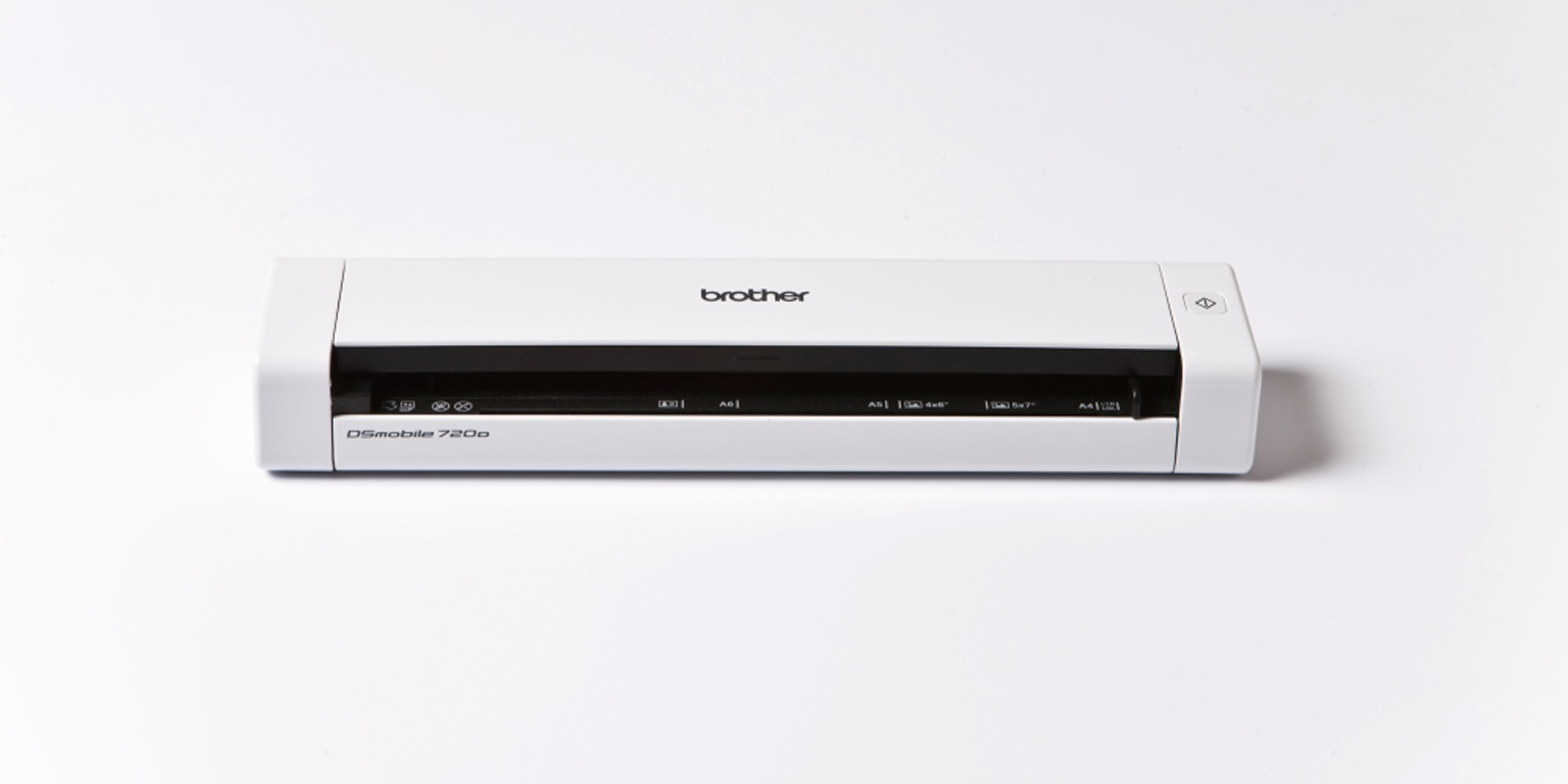 Brother portable scanner on a white background