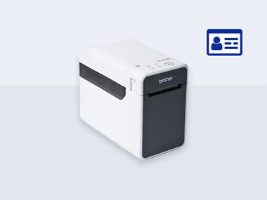 Brother TD label printer with blue identification icon