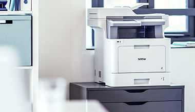 A Brother printer powered by managed print services