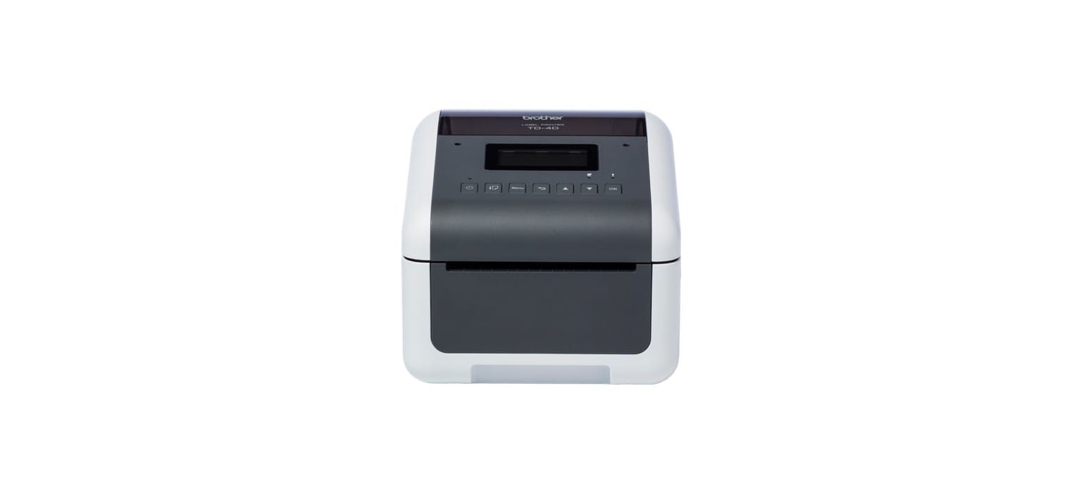 Front view of Brother TD-4550DNWB professional Bluetooth, wireless desktop label printer
