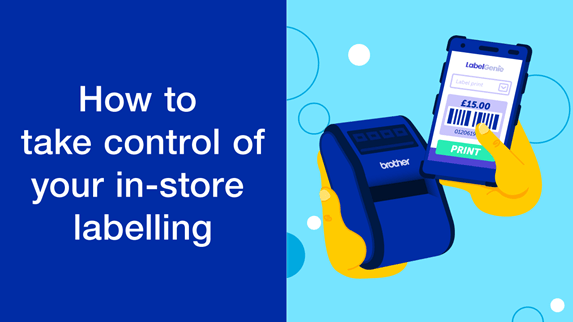 Illustrated YouTube video thumbnail: How to take control of your in-store labelling