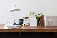 P-touch CUBE on a desk