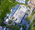 Arial view of solar Panels at the Brother Industries Slovakian remanufatcring facility