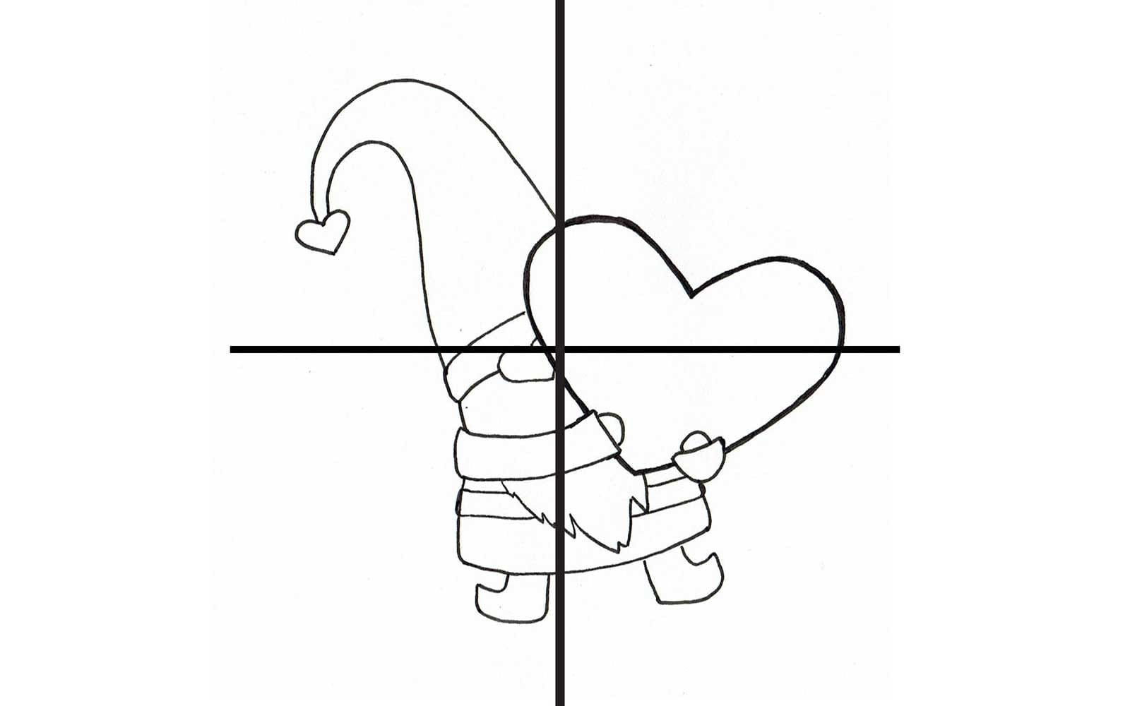 Babe gnome diagram with placement cross mark