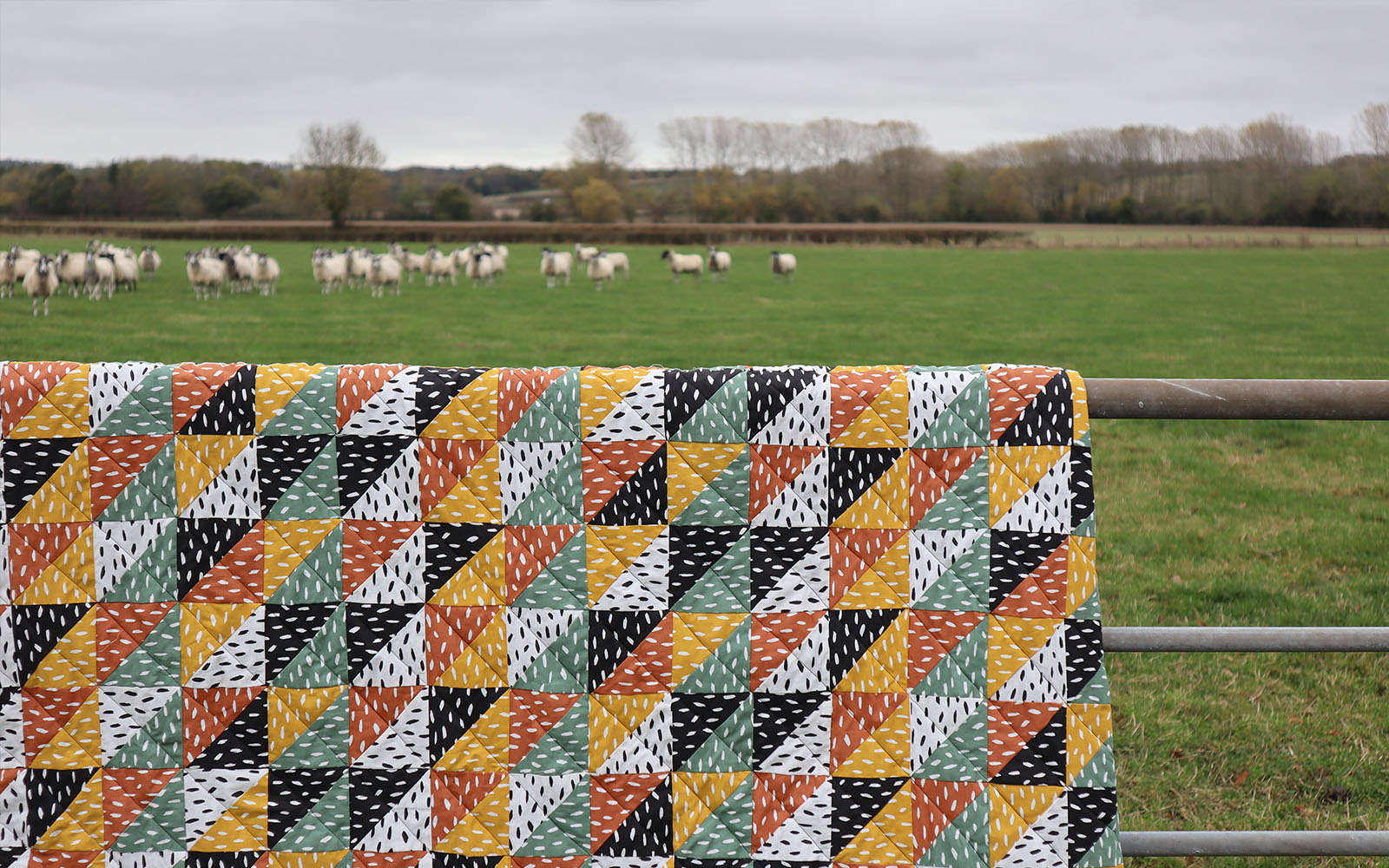 Finished Half Square Triangle Quilt