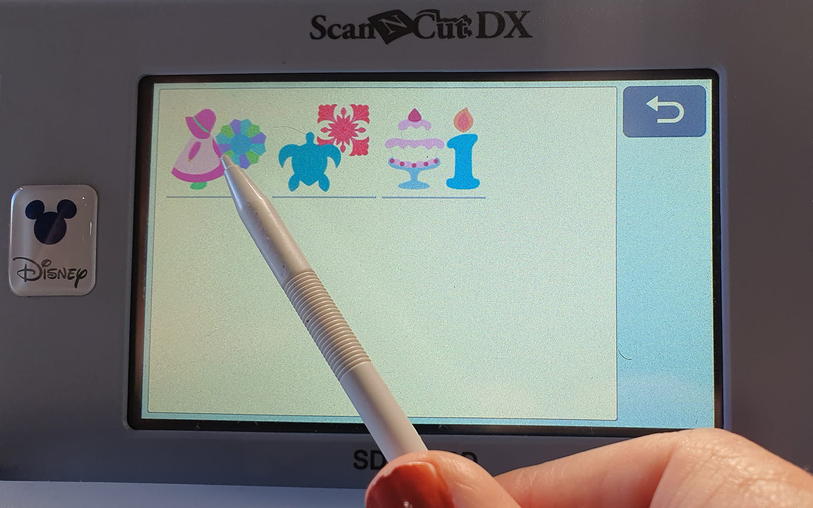 ScanNCut DX beeldscherm en stylus