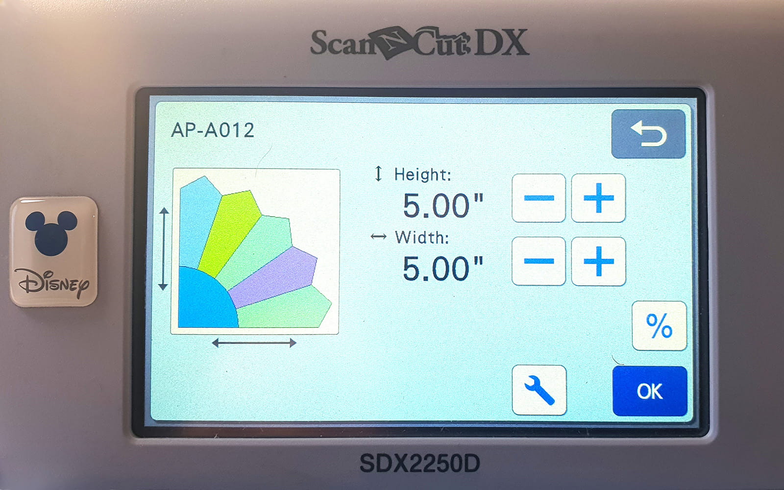 ScanNCut DX Display