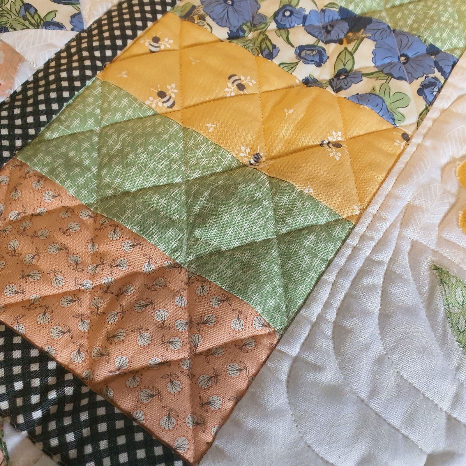Close-up of the Rotary Balde Quilt
