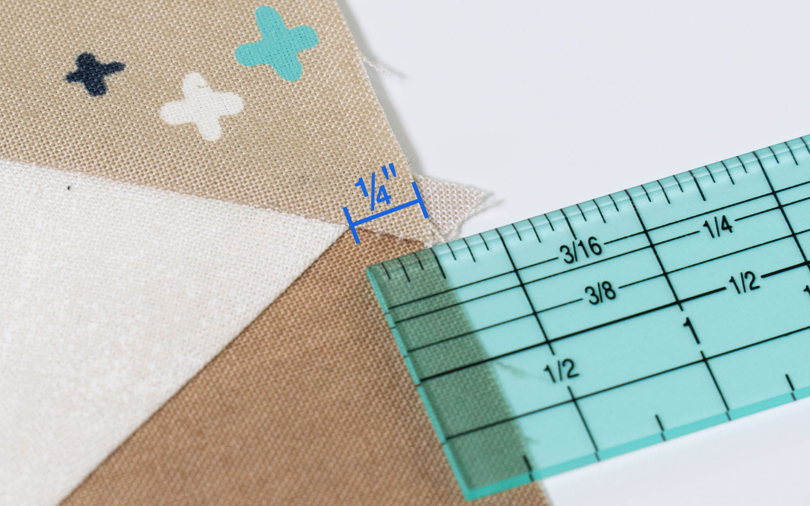 Fabric measured with ruler
