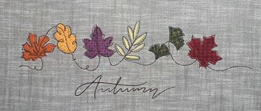 Autumn leaves applique and embroidery