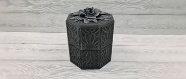 Papercut gothic style black ornate giftbox
