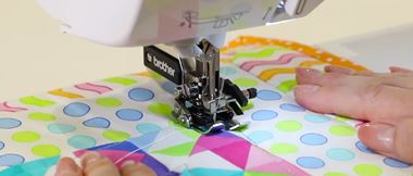 Sewing on colorful fabric with Brother dynamic walking foot