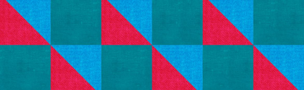 Muster aus blau, rot und blaugrün