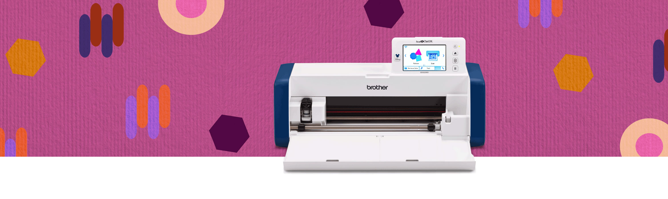 ScanNCut SDX2200D Disney cutting machine on pink paper background