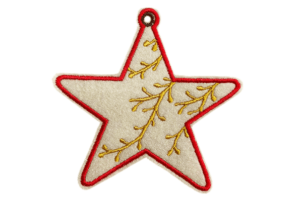 Embroidered felt star