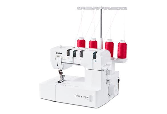 Brother CV3440 coverstitch machine on white background at an angle