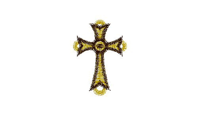 Kreuz-Stickmuster.