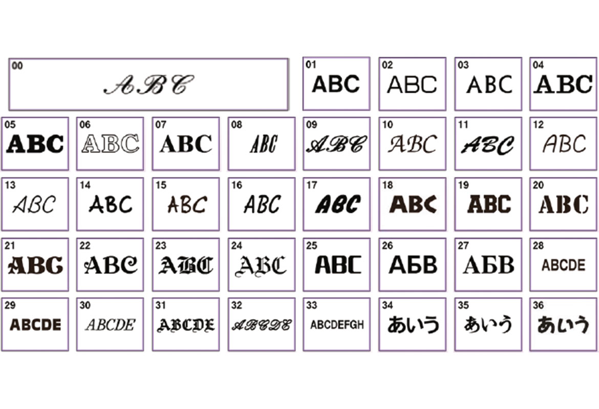37 verschillende lettertypes