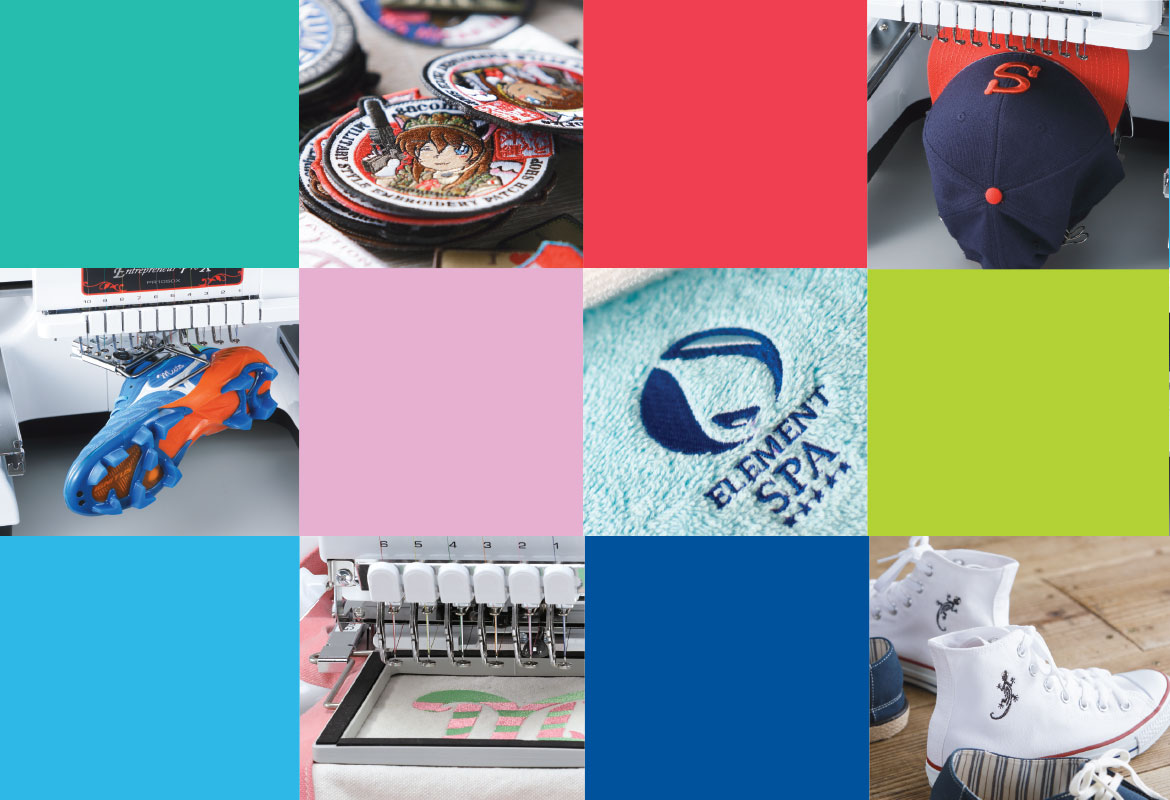 Buntes Stickmuster-Medley