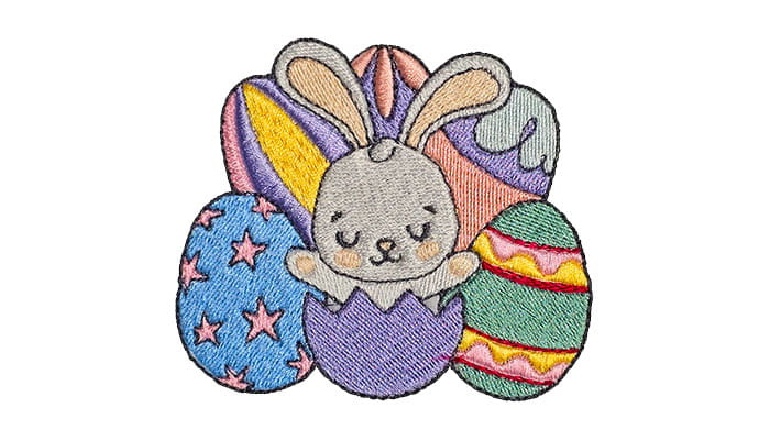 Easter bunny embroidery pattern