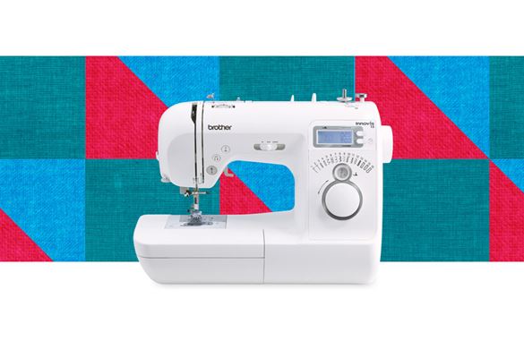 Innov-is 15 sewing machine on multicoloured square background