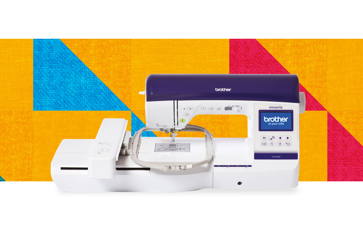 NV2600 combination machine on a multicoloured pattern background