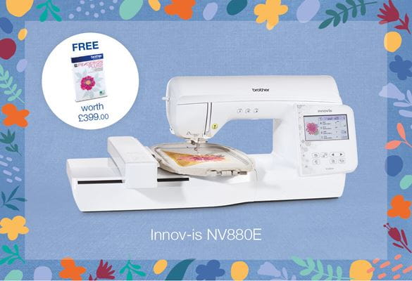 Innov-is NV880E embroidery machine promotion Feb-March 2024